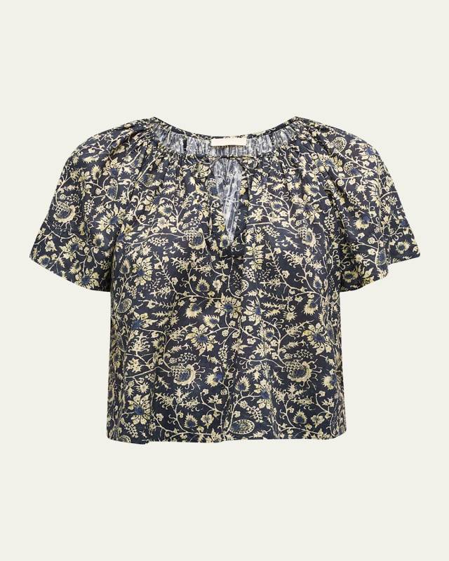 Sena Printed Short-Sleeve Top